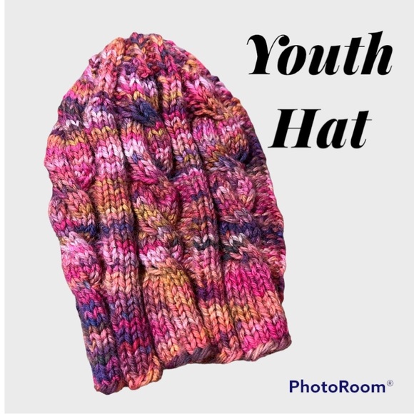 Hand Knit Wool Hat - Picture 1 of 3